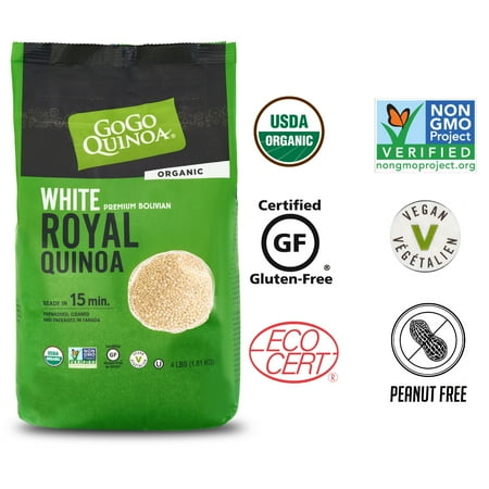 Free White Quinoa - GoGo Quinoa Organic Grain White Quinoa, Gluten Free and Vegan Supergrains, USDA Organic and Non-GMO