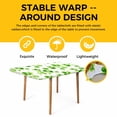 thumbnail image 4 of St. Patrick's Day Table Cloths for 3 Foot Rectangle Tables, Watercolor Lucky Shamrock Polka Dots Green Patio Waterproof Elastic Fitted Tablecloths, Washable Rectangular Table Cover for Camping, 4 of 8