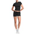 thumbnail image 5 of Women's Cotton 2 Piece Shorts Set Short Sleeve Casual Summer Matching Outfit, 5 of 9