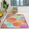 thumbnail image 3 of SKYSONIC Area Rug Summer Exotic Floral Palm Leaves Nursery Rug Floor Mat Kids Playing Mat 5'x 3'3" (60 x 39 in) for Living Room Bedroom, 3 of 6