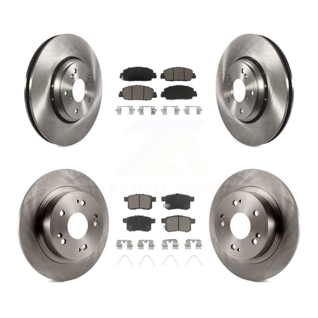 CMX Front Rear Disc Brake Rotors and Ceramic Pads Kit for Car 2017 Honda Accord Hybrid EX-L Touring K8C-100989