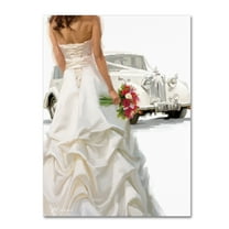 Trademark Fine Art 'Bride And Car' Canvas Art by The Macneil Studio