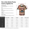 thumbnail image 5 of Pofeuu Painted Flower Puppy Print Hawaiian Shirt for Men Sleeves Casual Button Down Summer Beach Dress Shirts T-Shirts,Medium, 5 of 7