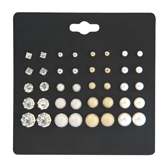 DESIGNICE Earring Set,Alloy Earring Sets for Women,Diamond Cute Earrings,Studs Earrings for Women Daily Commuting and Office Work,20Pairs