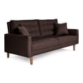 thumbnail image 2 of Sofá Cama de Lino Chocolate Makora Modelo Encore, 2 of 8