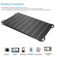 thumbnail image 3 of Cargador de panel solar de 15W 5V con salida USB dual ETFE ligero para banco de energía de teléfono, 3 of 9