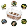 thumbnail image 4 of Cuencos de comida para jaula de pájaros, comederos de jaula para loros, contenedores de alimentación de plástico para pájaros, 2 uds., 4 of 5