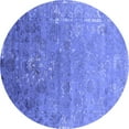 thumbnail image 1 of Ahgly Company Indoor Round Oriental Blue Industrial Area Rugs, 8' Round, 1 of 4