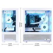 Ningmei Gaming PC AMD Ryzen7 5700X RTX 5060 32GB DDR4 1TB SSD Liquid Cooler Win 11 WiFi