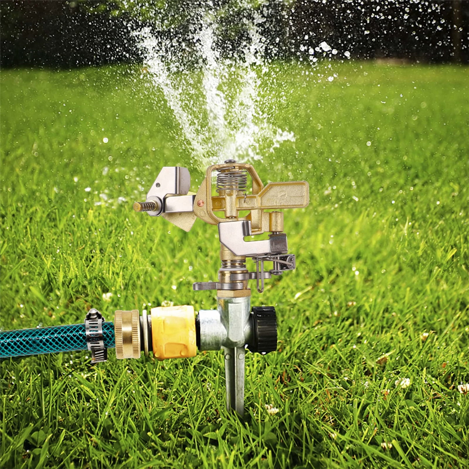 GlamourGarden 5600 sq Brass Impact Sprinklers, 2 Pack