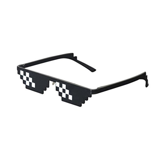 Lorigun Thug Life Sunglasses Pixelated Mosaic Glasses Party Glasses MLG Shades (12 Pixels