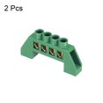 thumbnail image 3 of Terminal Grounding Bar Block Barrier Brass Strip 4 Positions Green Pack of 2, 3 of 5