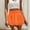 Orange, variant on Elvqul Summer Skirt for Women A-Line Elastic Waisted Mini Skirts White Pure Color Womens Short Skirt