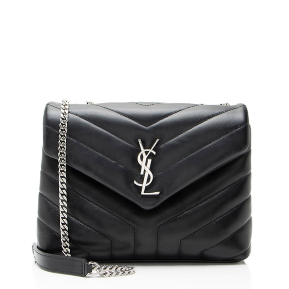 Pre-Owned Saint Laurent Matelasse Calfskin Monogram LouLou Chain Small Shoulder Bag