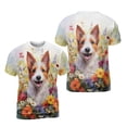 thumbnail image 3 of Welcome Spring Summer Toy Fox Terrier Portrait Flower Blue Sky All Over Print 3D Shirt Unisex Merch Dog Lover - 12001, 3 of 6