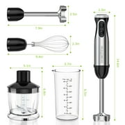 Bonsenkitchen Immersion Hand Blender, Stainless Steel, 20-Speed, Handheld Mixer for Soup, Smoothies, Purees, Emulsifies