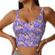 thumbnail image 1 of Fotbe Pugs and Flowers Sujetador Deportivo Largo sin Aros para Mujer con Almohadillas y Soporte Medio, Transpirable y Absorbente, Camiseta Tipo Chaleco o Tank Top-Small, 1 of 8