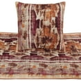 thumbnail image 2 of The HomeCentric King Queen Twin Pink & Orange Designer Full 68"x18" Bed Runner With 2 Pillow Cover, Ikat & Quilted Bed Scarf on Cotton Printed fabric - Ikat Splash, 2 of 5