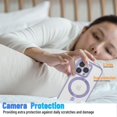 thumbnail image 3 of Magnetic for iPhone 14 Pro Max Case,Electroplated Clear Slim iPhone 14 Pro Max Phone Case with Camera Protection,Shockproof iPhone 14 Pro Max Case Compatible with MagSafe,Lilac Purple, 3 of 13