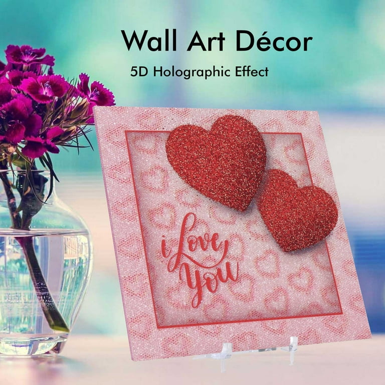 NEW Tridelix 5D Valentines Day I Love You Poster Card with Stand, 4 x 4  inches, 5D Floating Holographic Effect - By Tridelix, Gift for Girlfriend,  Wife, Valentines Day, Anniversary, Christmas - Walmart.com