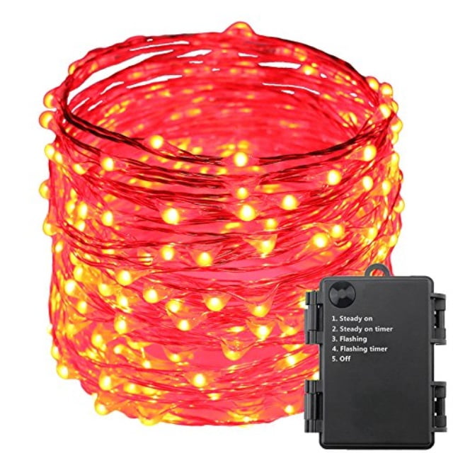 ErChen Battery Operated 40 FT 240 Led Fairy Lights, Waterproof Copper