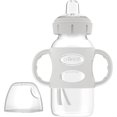thumbnail image 4 of Dr. Brown's Milestones Wide-Neck Sippy Bottle with Silicone Handles Blue and Gray 2 x 8oz Bottles, 4 of 9