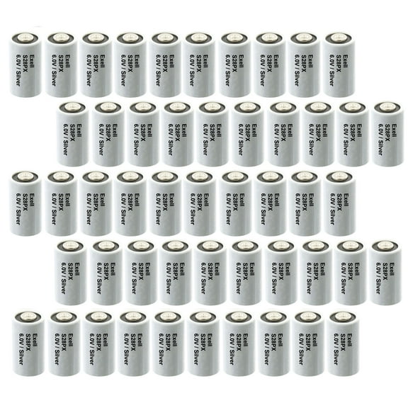 50x Exell S28PX 6V Silver Oxide Battery 4SR44, V28PX, PX28, 544,
