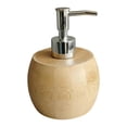 thumbnail image 2 of Dispensador de jabón de manos de bambú, rellenable, para aceites de , champú, jabón para platos, botella vacía para ducha, oficina, repuesto, 2 of 9