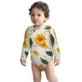 thumbnail image 2 of Xecao Sunny Yellow SunFlower Print Baby unisex-baby Cotton Long-sleeve Bodysuits-6 Months, 2 of 6