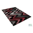 thumbnail image 6 of Handcraft Rugs - Lava Red / Gray / Silver / Black / Abstract Area Rug Modern Contemporary Zigzag, Crisscross Wave Design, 6 of 6