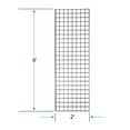thumbnail image 2 of SSWBasics 2 Ft. X 6 Ft. Black Wire Grid Panel - 3” On Center with 1/4" Wire - Accepts, 2 of 6