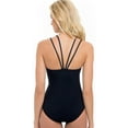 thumbnail image 3 of Profile by Gottex Rambling Rose High Neck One Piece E747-2049-002 Black White / 16, 3 of 3