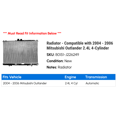 thumbnail image 2 of Radiator - Compatible with 2004 - 2006 Mitsubishi Outlander 2.4L 4-Cylinder 2005, 2 of 2