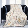 thumbnail image 5 of Cute Celestial Night Sky Space Stars Planets Crescent Blanket Valentine Day Gifts for Girls Women Soft Flannel Throw Blanket for Bed Home Sofa Decor 60"X50", 5 of 6
