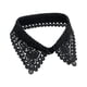 thumbnail image 4 of Cuello falso para mujer, blusa de gasa desmontable, cuello falso de media camisa para vestido Negro, 4 of 9