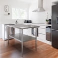 thumbnail image 4 of Garvee Stainless Steel Work Table, 36 x 24 x 34", 2 Tiers,  Food Prep Worktable, Silver, 4 of 9