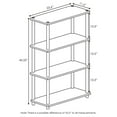 thumbnail image 6 of Furinno 23.6"W x 11.4"D x 43.25"H 4-Shelf Freestanding Shelves, Pink and White, 6 of 6