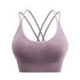 thumbnail image 4 of OSFVNOXV Sports Bras for Women Comfort Fit High Impact Spaghetti Strap Camisole with Built-In-Bras,Quick Drying Gym Training Running Longline Bras Summer, 4 of 8