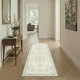 thumbnail image 4 of 5x7 Washable Area Rug with Non Slip Backing Low Pile Lightweight Print Pattern for Living Room Bedroom Floral Vines, Cream Sage, 4 of 5