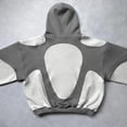 thumbnail image 3 of Y2K moda Hip Hop gris costura bordado suéter con capucha suelta Casual Sudadera con capucha gótico calle Retro ropa de mujer, 3 of 5