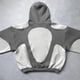 thumbnail image 3 of Y2K moda Hip Hop gris costura bordado suéter con capucha suelta Casual Sudadera con capucha gótico calle Retro ropa de mujer, 3 of 5