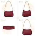 thumbnail image 2 of Ryvnso Dark Red Womens Chain Shoulder Bag Tote Handbags Clutch Hobo Purse with Zipper for Travel, 2 of 7