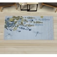 thumbnail image 1 of Dragonfly Decorative Rug, Nature Plants Grass with Wildflowers with Paintbrush Effects Print Art, Quality Carpet for Bedroom Dorm and Living Room, 6 Sizes, Army Green, by Ambesonne, 1 of 1
