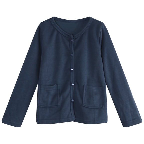 Richie House Little Girls Blue Lace Pearly Buttons Top 5