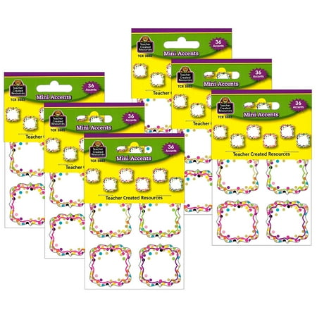 UPC: 0194629063109 | Teacher Created Resources TCR5883-6 Confetti Mini Accents – Pack of 6