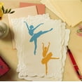 thumbnail image 6 of Ballerinas Stencil 11.8x11.8 inch Dance Ballerina Silhouette Painting Stencil Plastic 5 Styles Ballet Dancer Patterns Stencil Reusable for Wood Sign Home Decor, 6 of 6