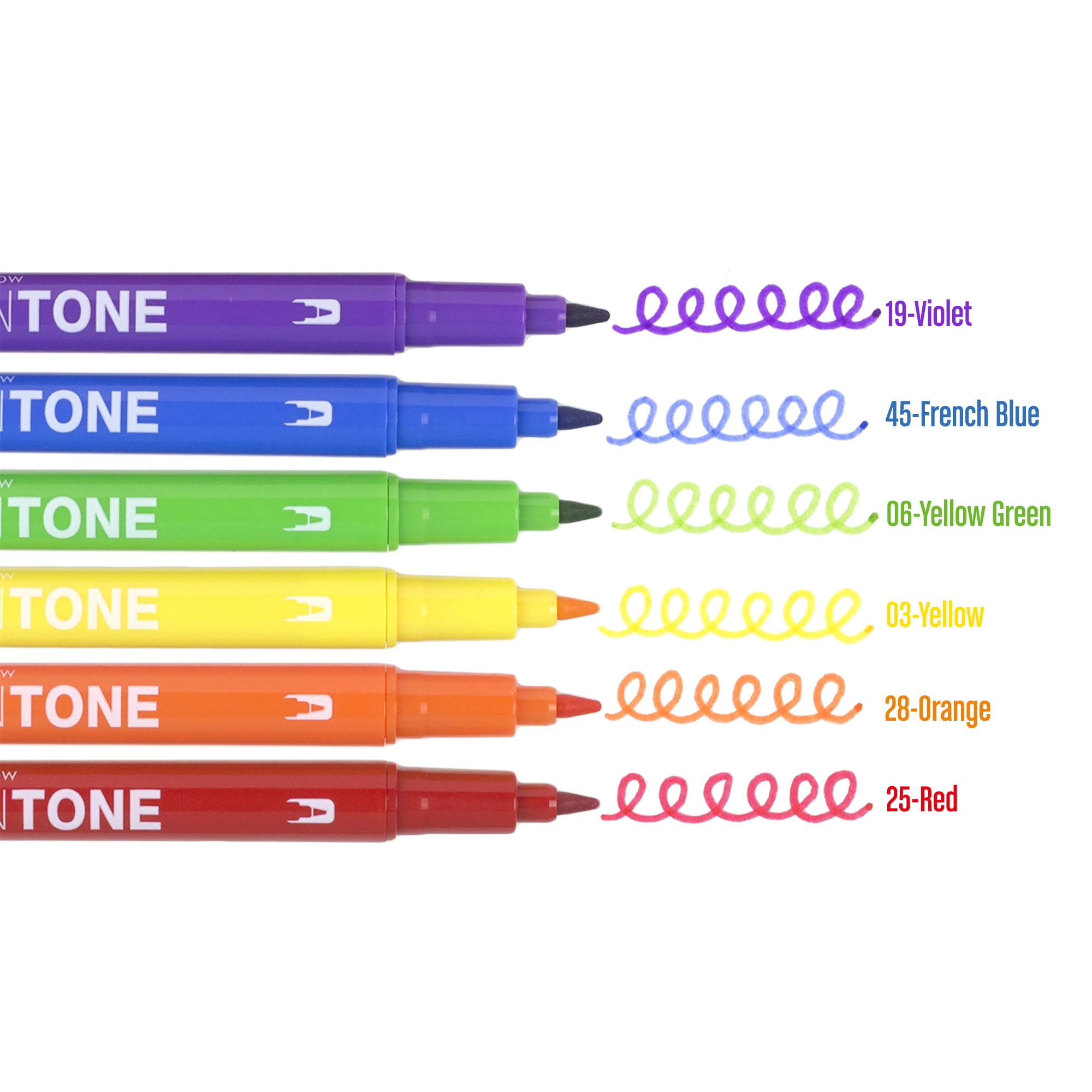 Tombow 61500 Twintone Brights Markers, Dual Tip, 12 Marker Set