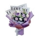 thumbnail image 2 of Arreglo floral artesanal, ramo de punto decorativo para ocasiones especiales Púrpura, 2 of 9