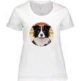 thumbnail image 3 of Inktastic Border Collie Cute Dog Women's Plus Size T-Shirt, 3 of 5