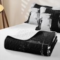 thumbnail image 4 of Erosebridal Gray White Black Bed Spread Queen, Abstract Aesthetic Queen Coverlet Set, Black Reversible 3-Piece 1 Quilt and 2 Pillowcases, 4 of 4